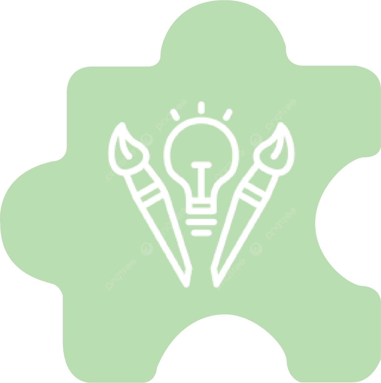 Pieza de puzzle verde